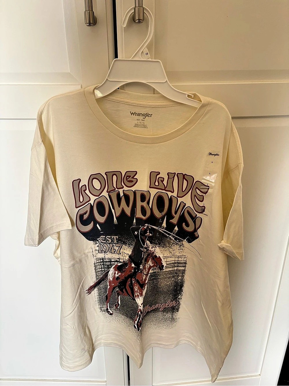Wrangler Retro Women's Long Live Cowboys Short Sleeve Graphic Tee Long Live